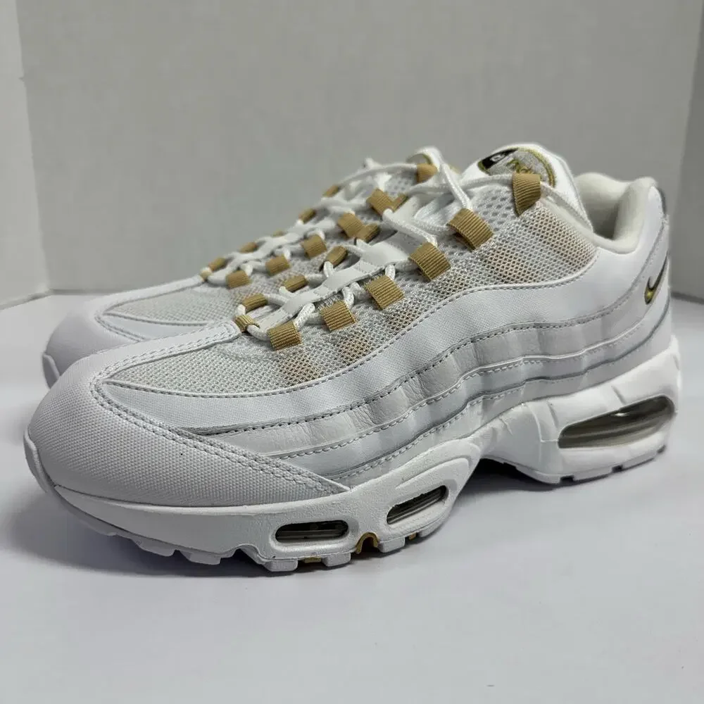 Nike Air Max 95 OG White Metallic Gold IB1667 101 Size 8 Men Mesh Runner Chucky